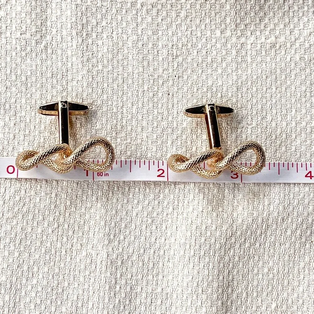 Vintage Sarah Coventry Cufflinks Gold Tone Chain Link Mens Retro Formalwear